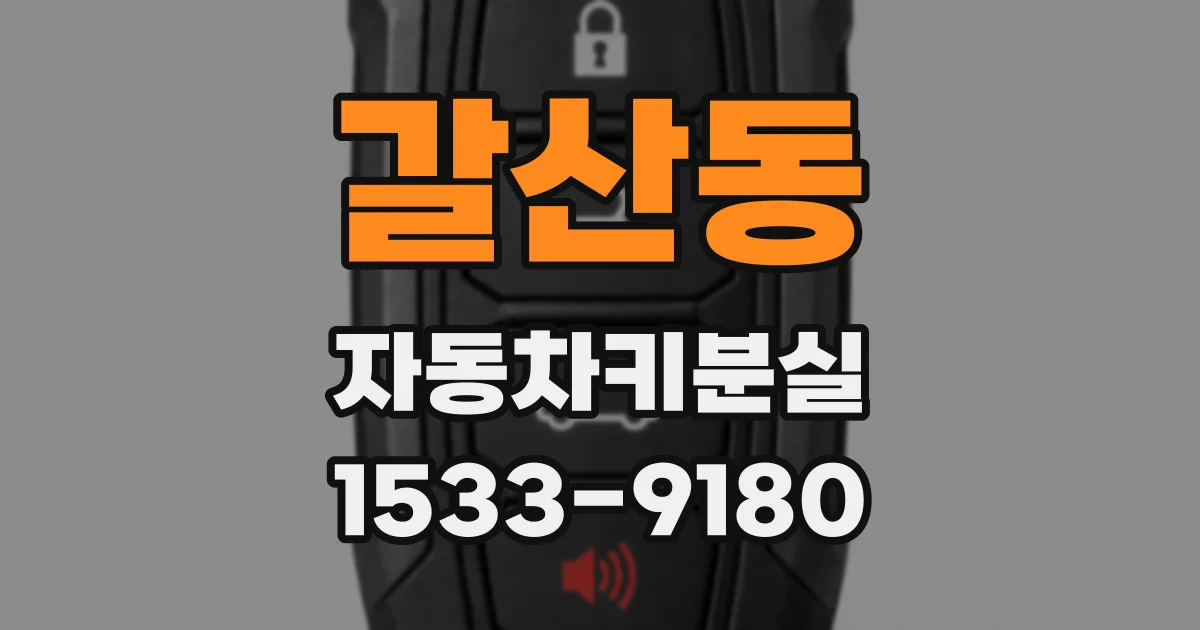 갈산동 자동차키분실