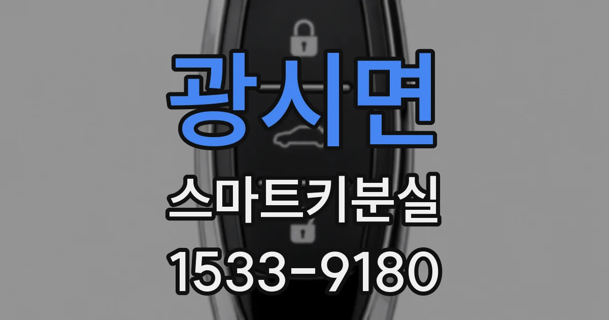 광시면 스마트키분실