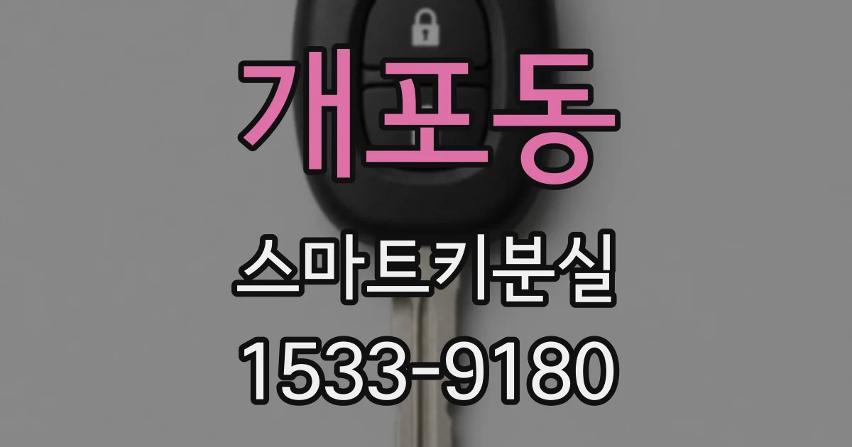 개포동 스마트키분실