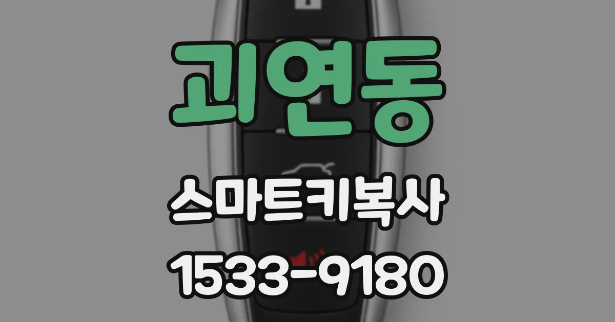 괴연동 스마트키복사