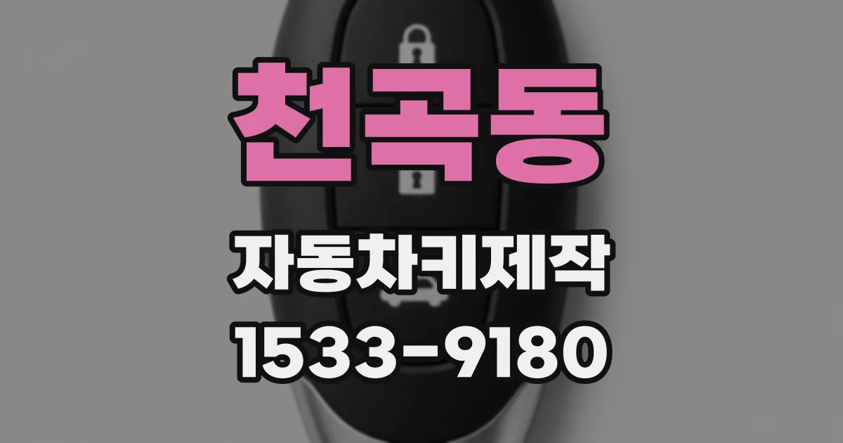 천곡동 자동차키제작