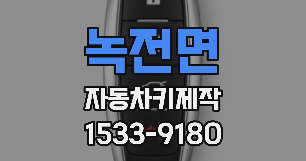녹전면 자동차키제작