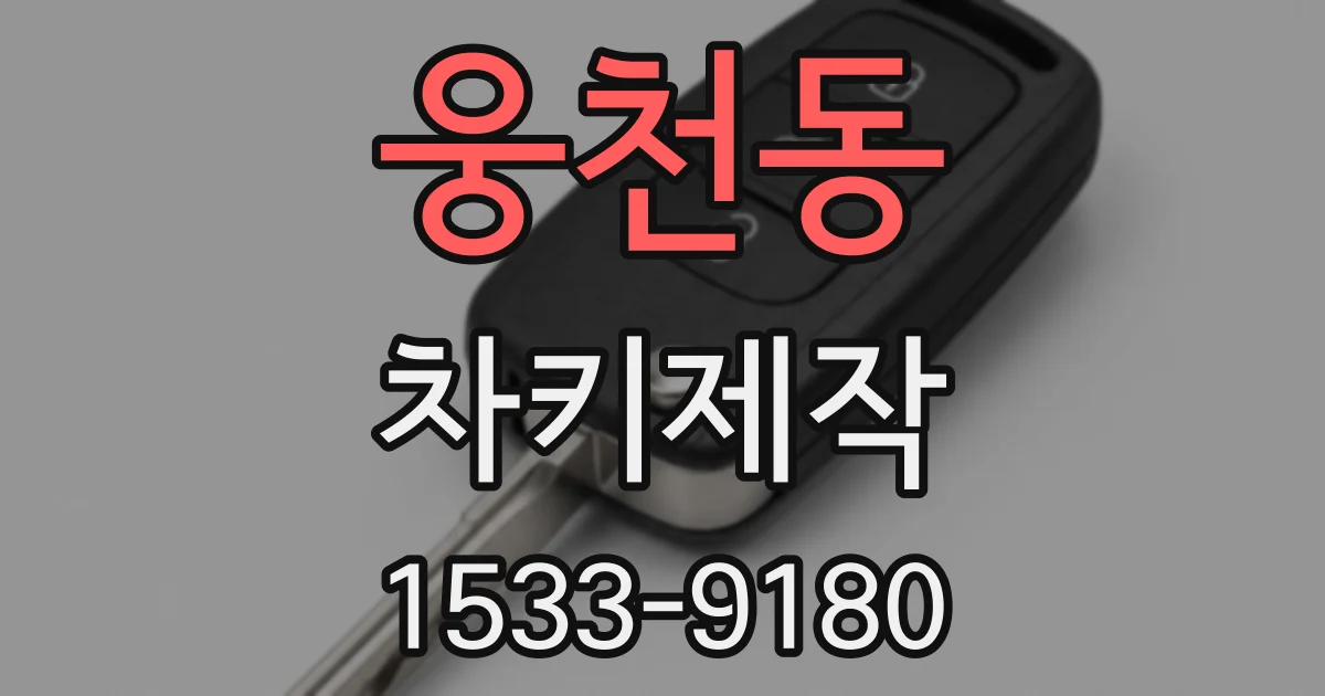 웅천동 차키제작