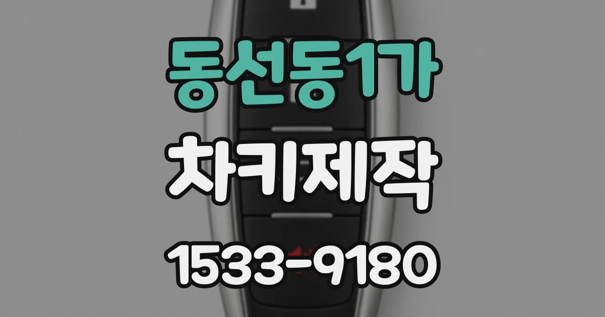 동선동1가 차키제작