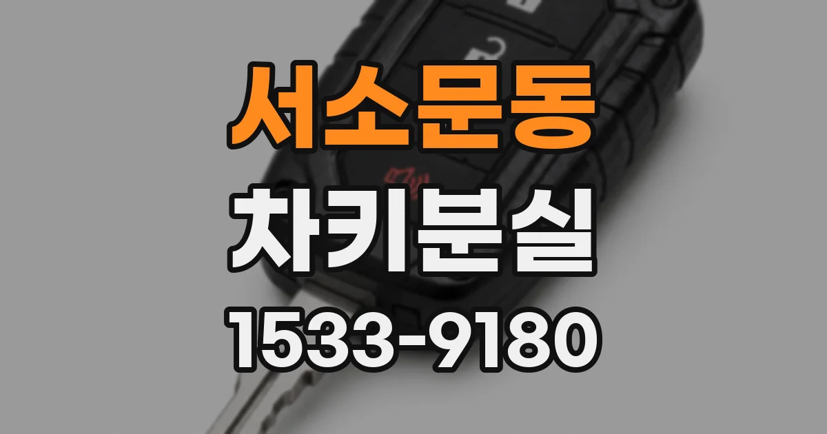서소문동 차키분실