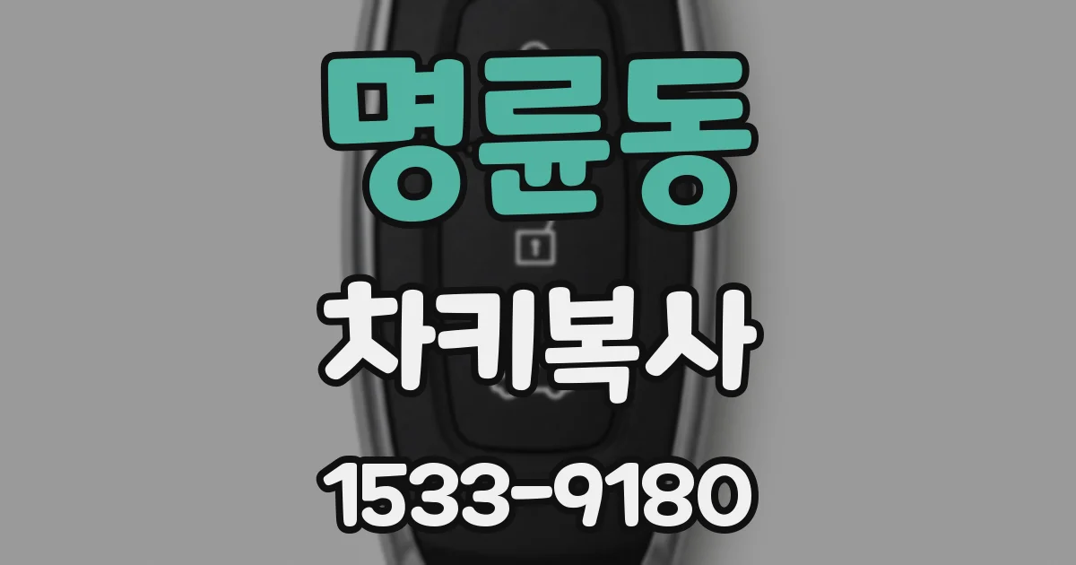 명륜동 차키복사