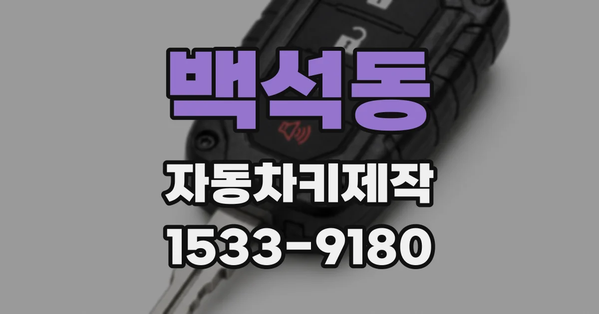 백석동 자동차키제작
