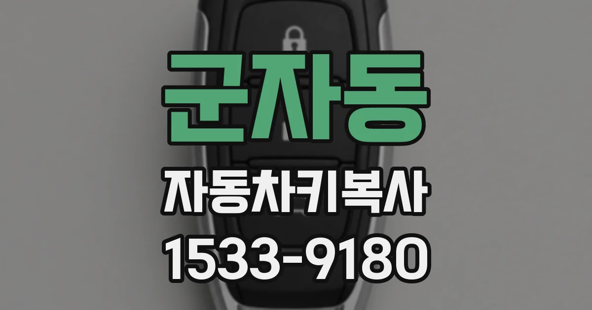 군자동 자동차키복사