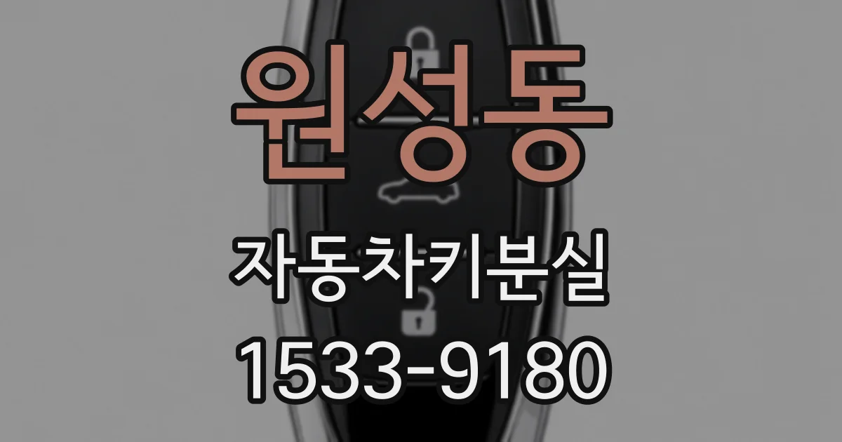 원성동 자동차키분실