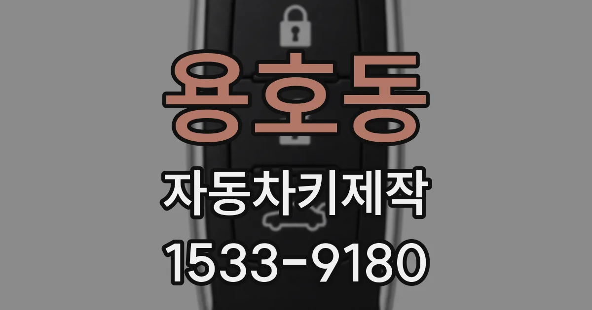 용호동 자동차키제작