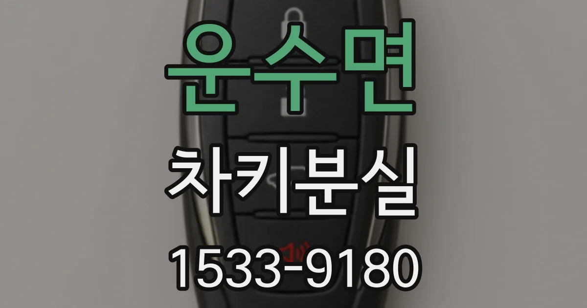 운수면 차키분실