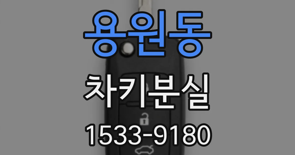 용원동 차키분실