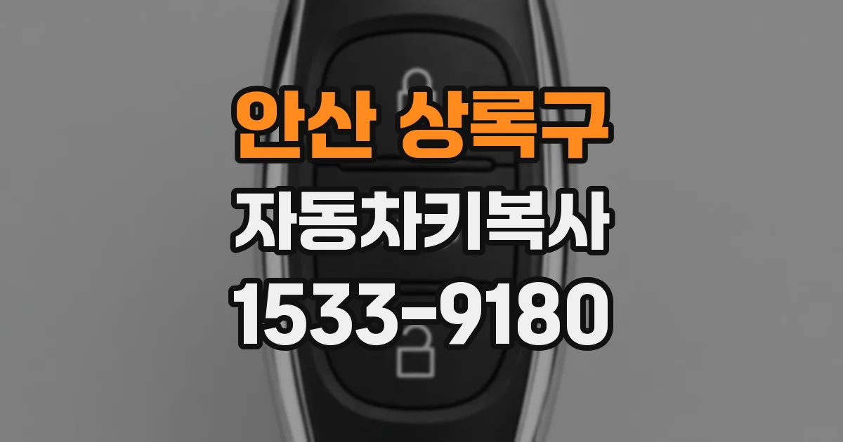 안산 상록구 자동차키복사