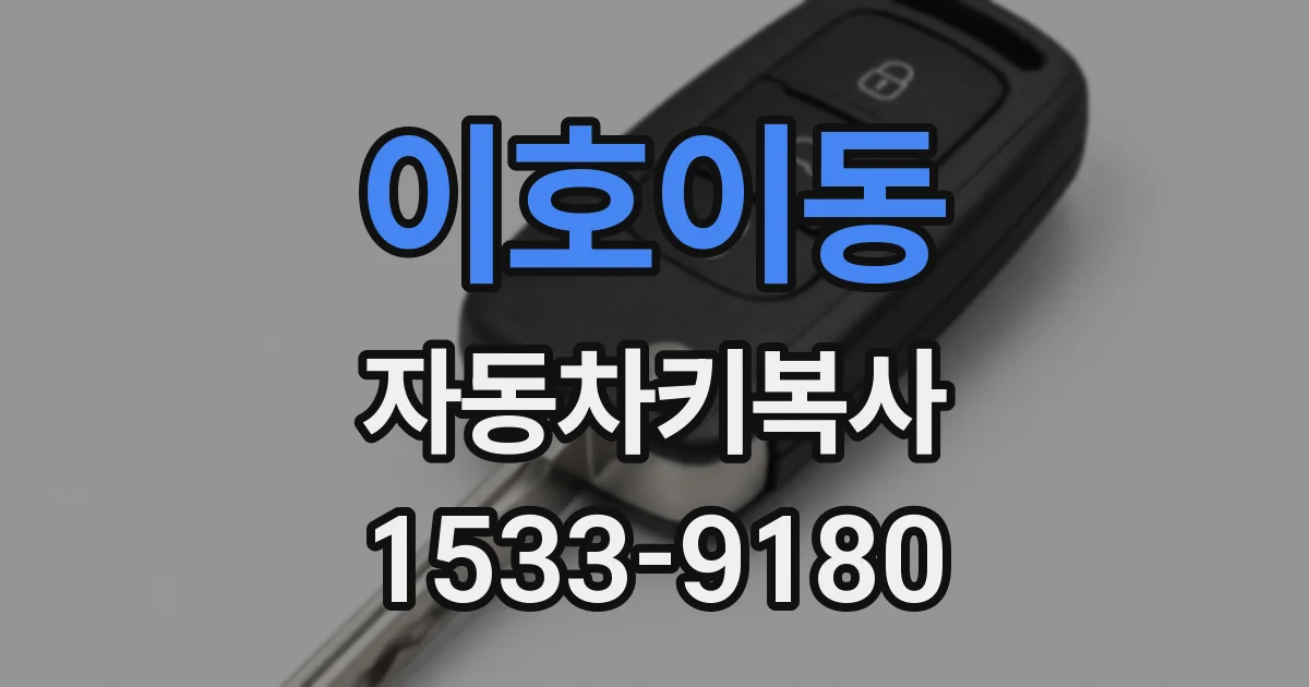 이호이동 자동차키복사