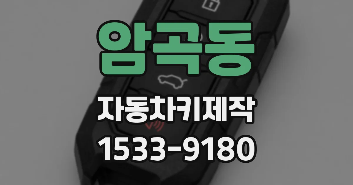 암곡동 자동차키제작