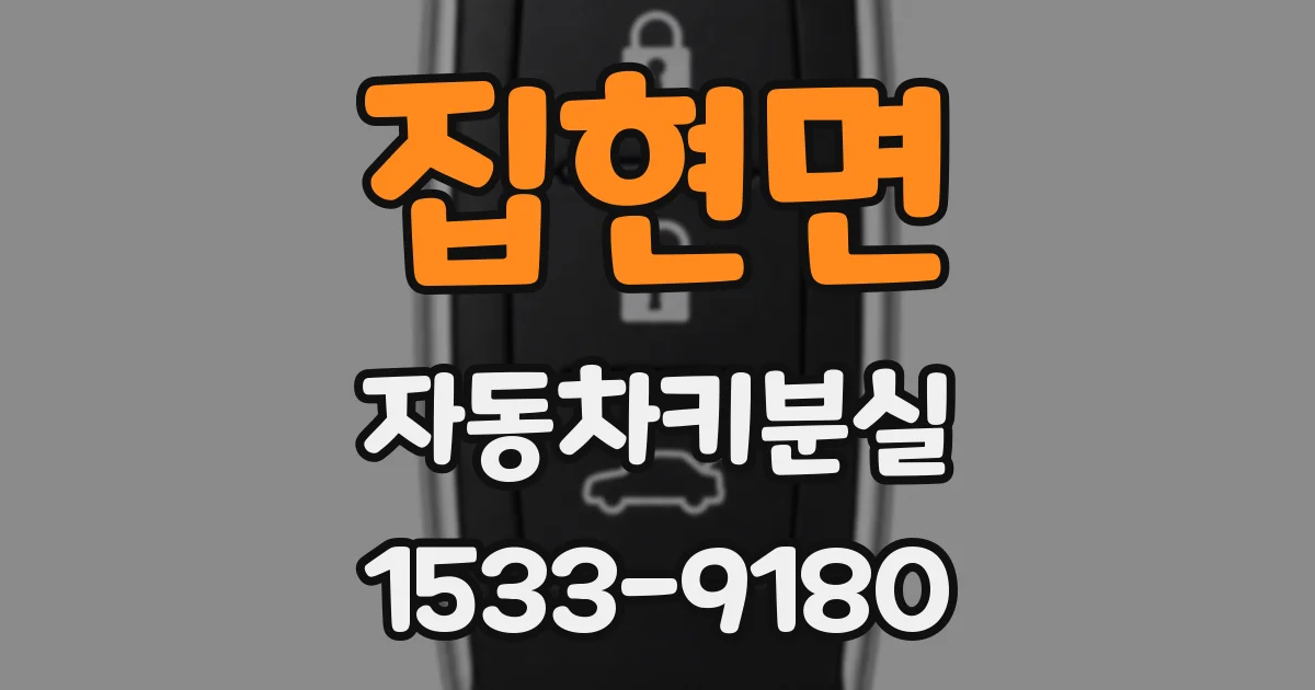 집현면 자동차키분실
