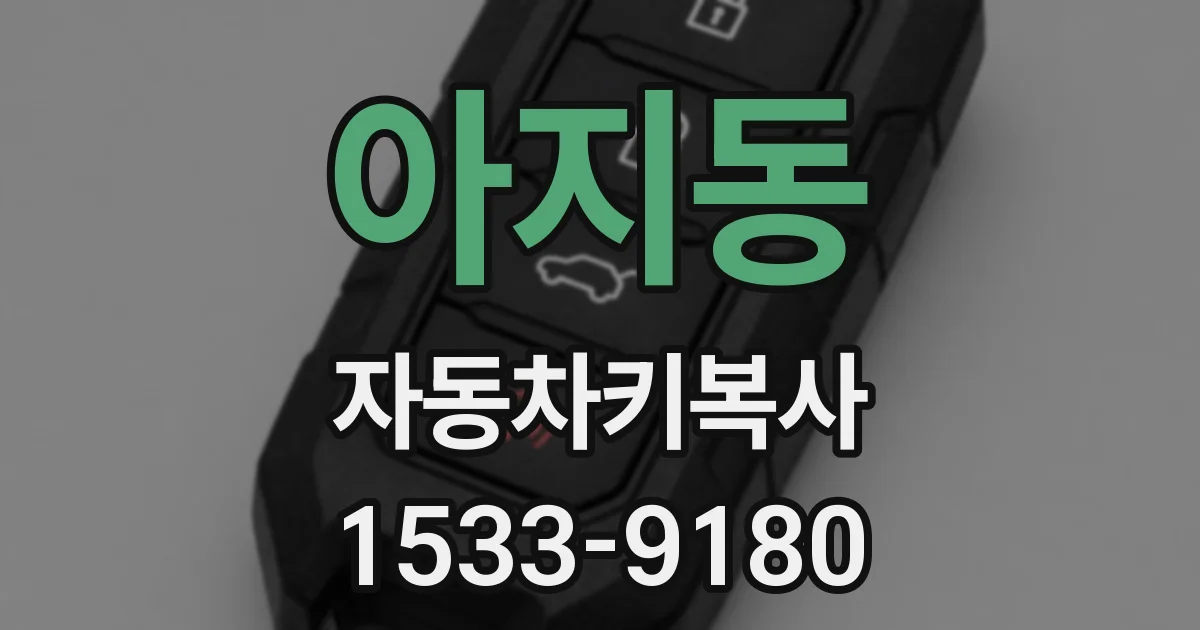 아지동 자동차키복사