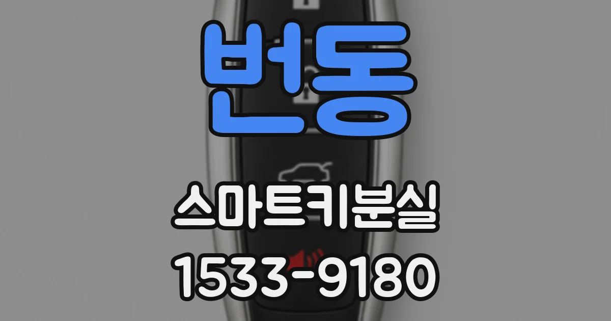 번동 스마트키분실
