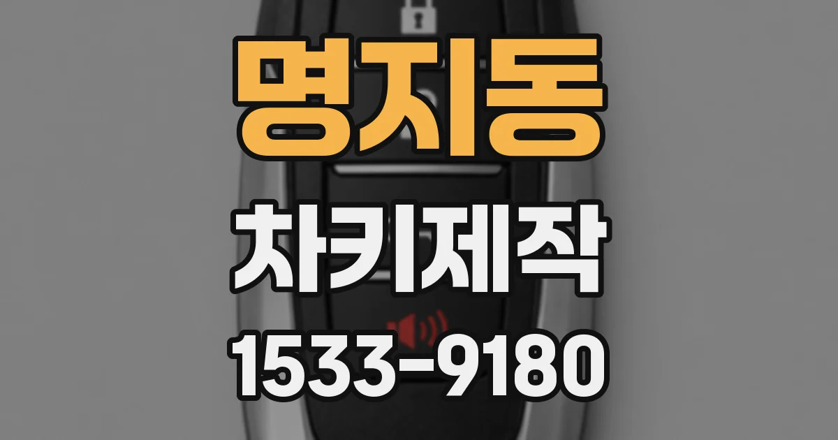 명지동 차키제작