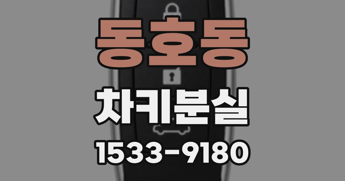 동호동 차키분실