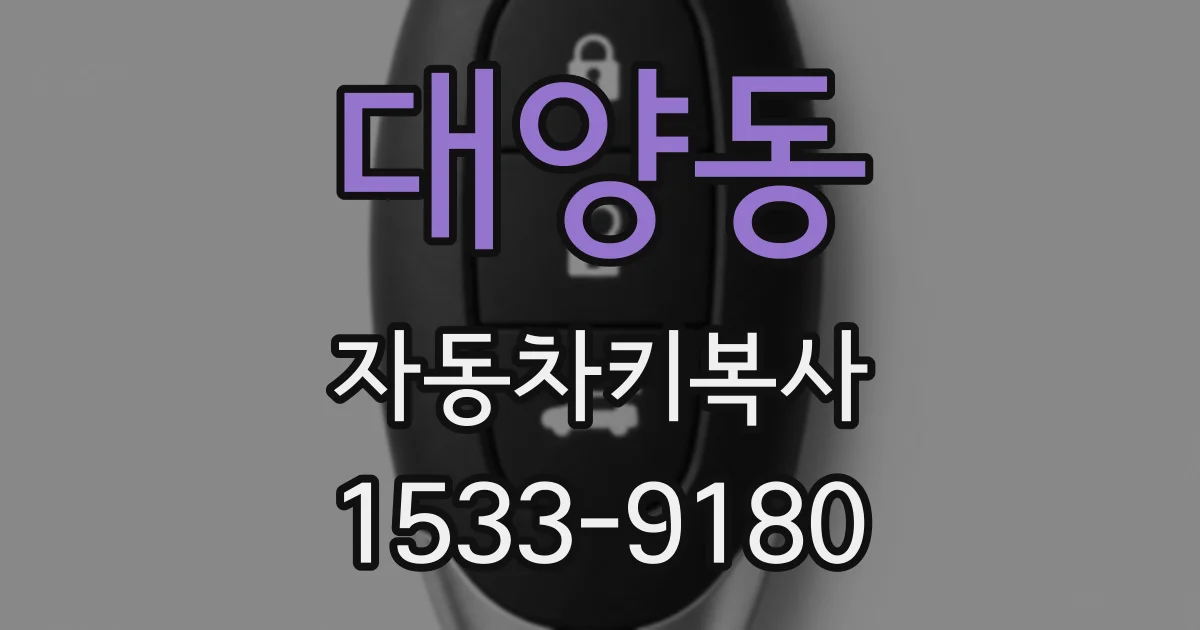 대양동 자동차키복사