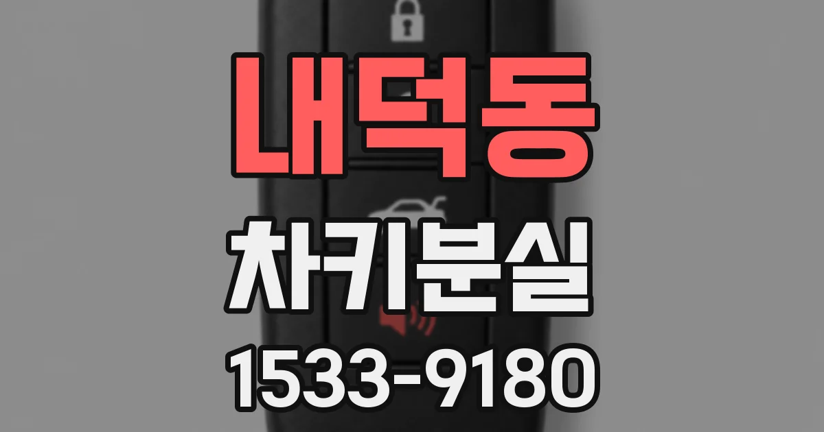 내덕동 차키분실