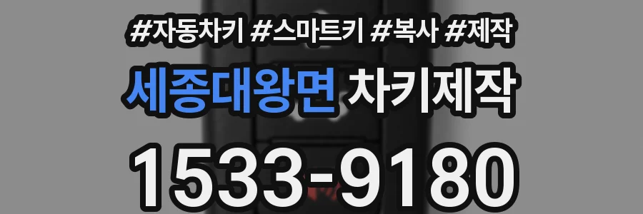 세종대왕면 차키제작