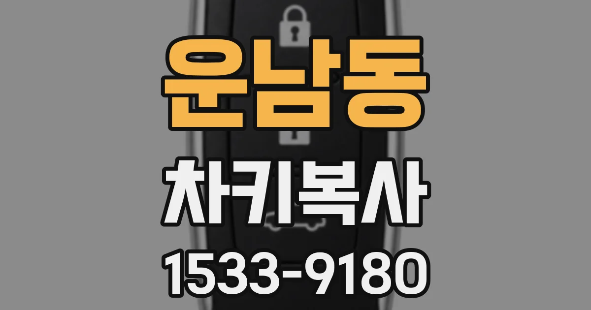 운남동 차키복사