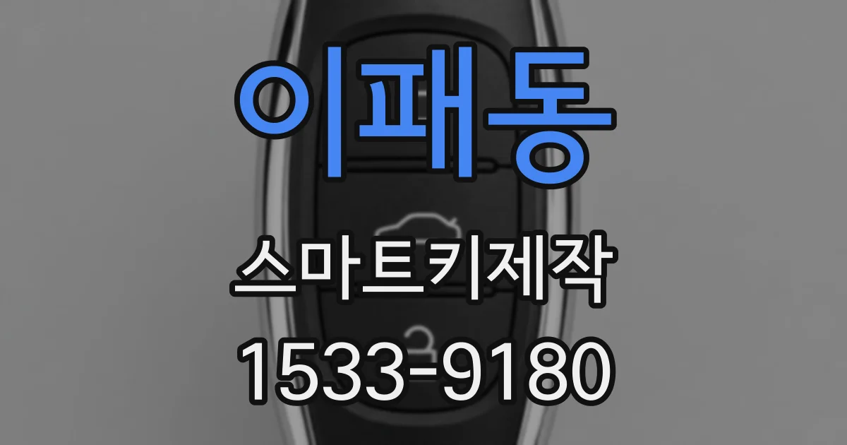 이패동 스마트키제작