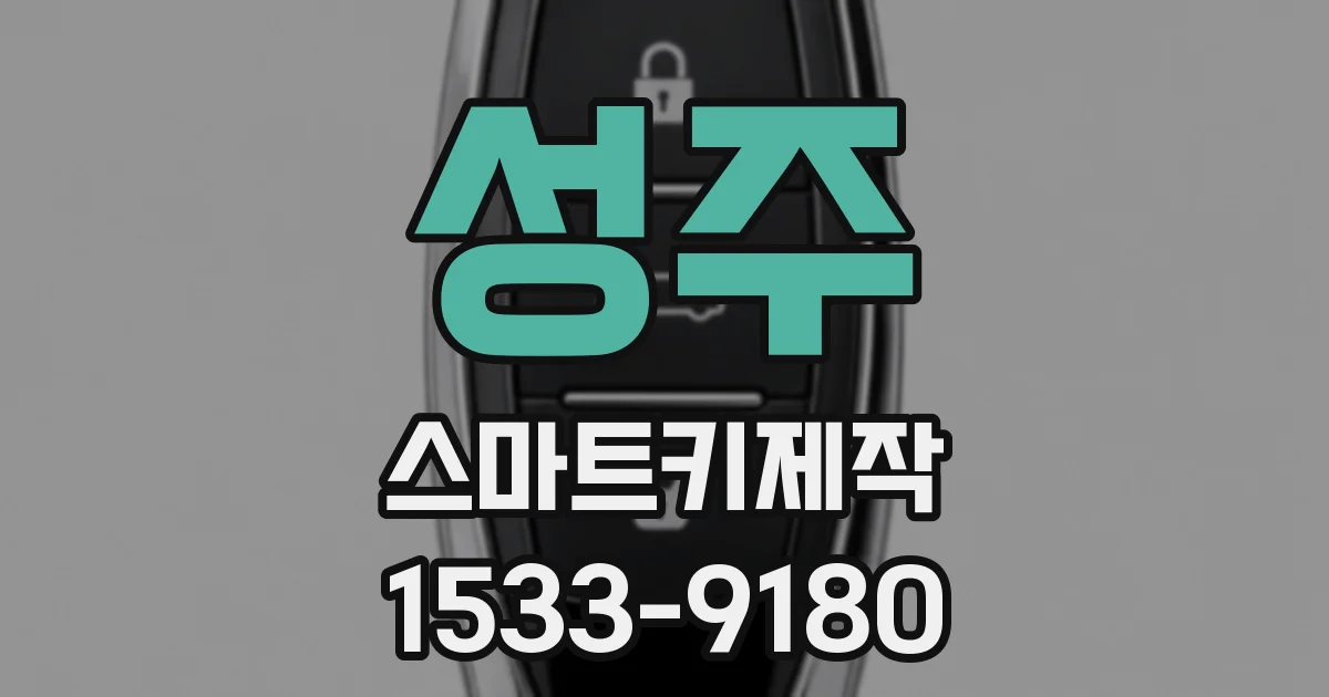 성주 스마트키제작