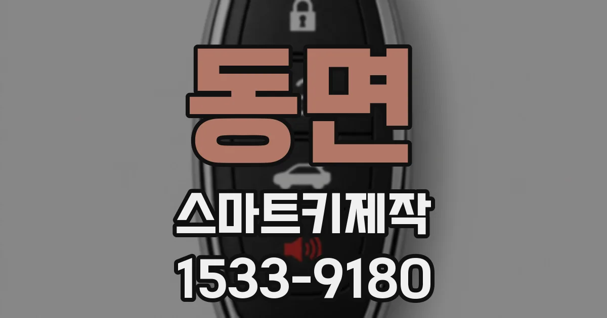 동면 스마트키제작