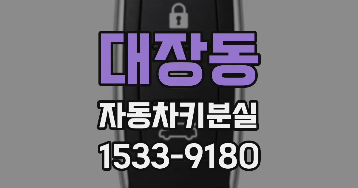 대장동 자동차키분실