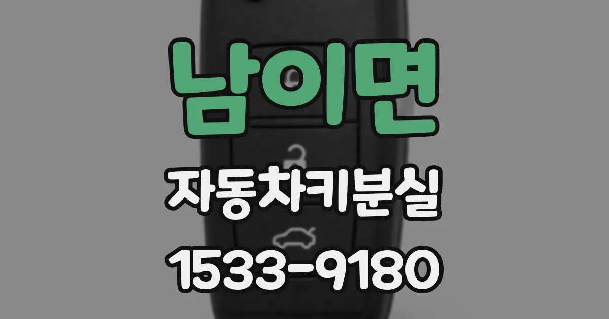 남이면 자동차키분실