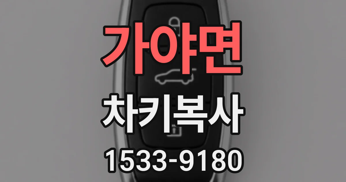 가야면 차키복사