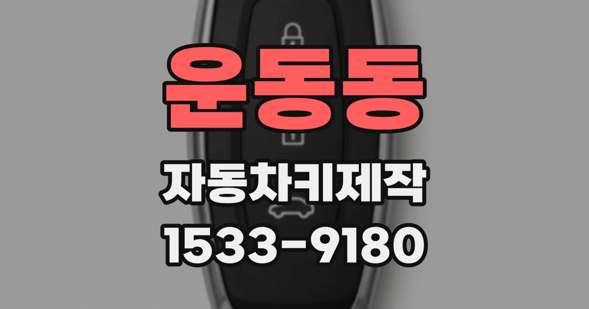 운동동 자동차키제작