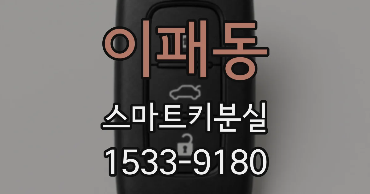 이패동 스마트키분실
