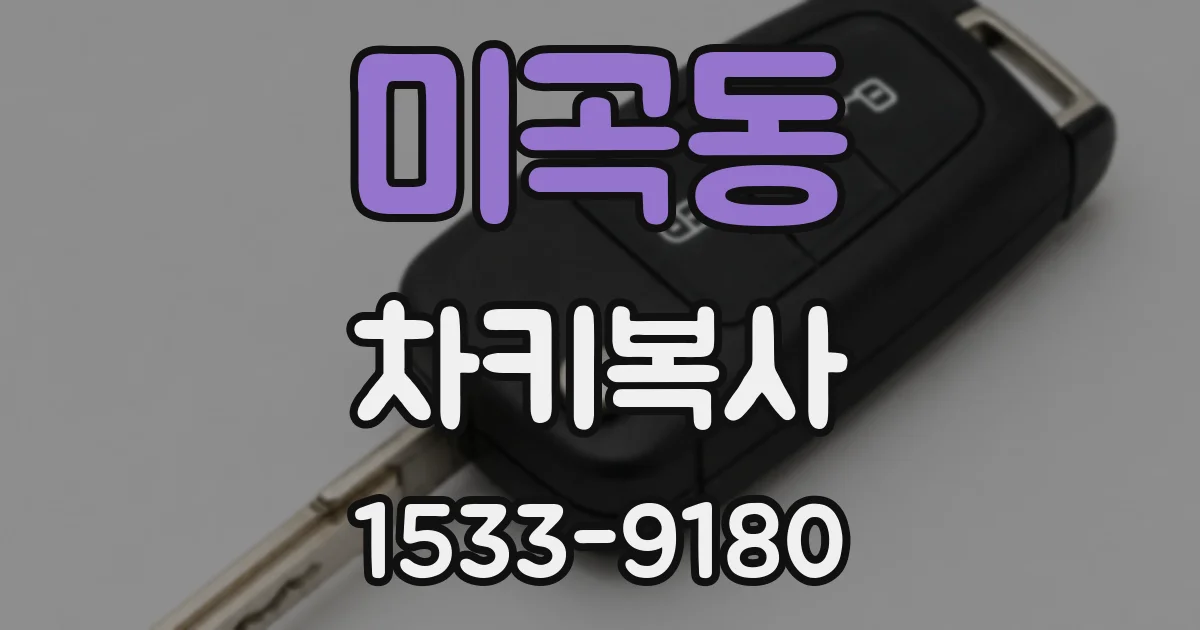 미곡동 차키복사