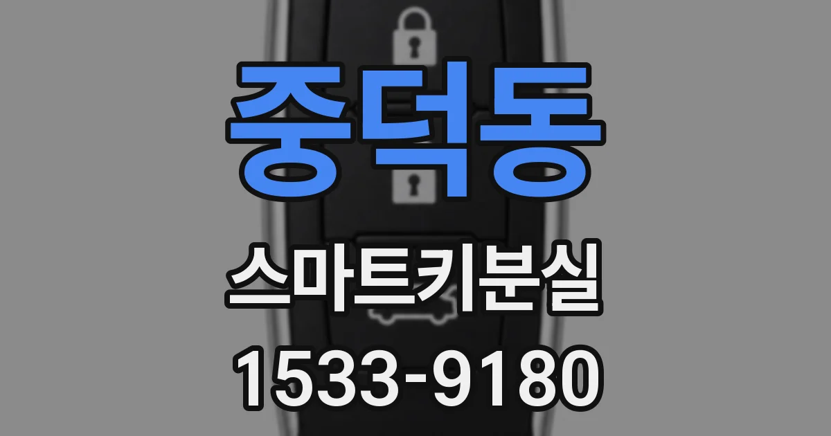 중덕동 스마트키분실