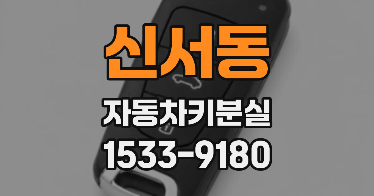 신서동 자동차키분실