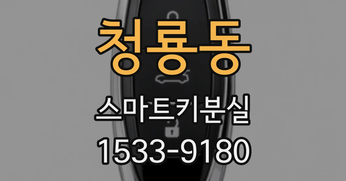 청룡동 스마트키분실