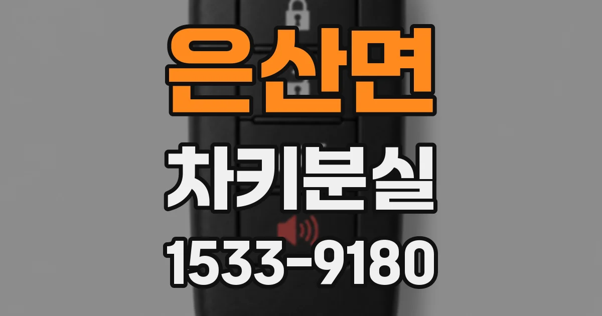 은산면 차키분실