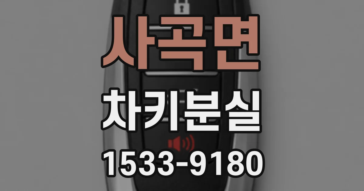 사곡면 차키분실