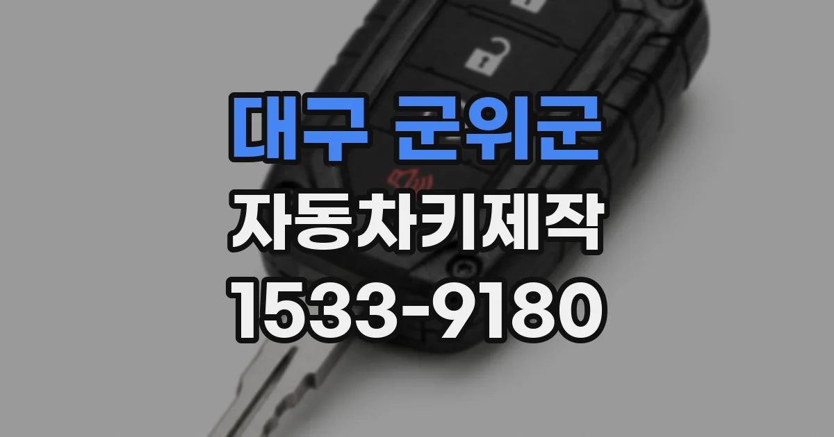 대구 군위군 자동차키제작