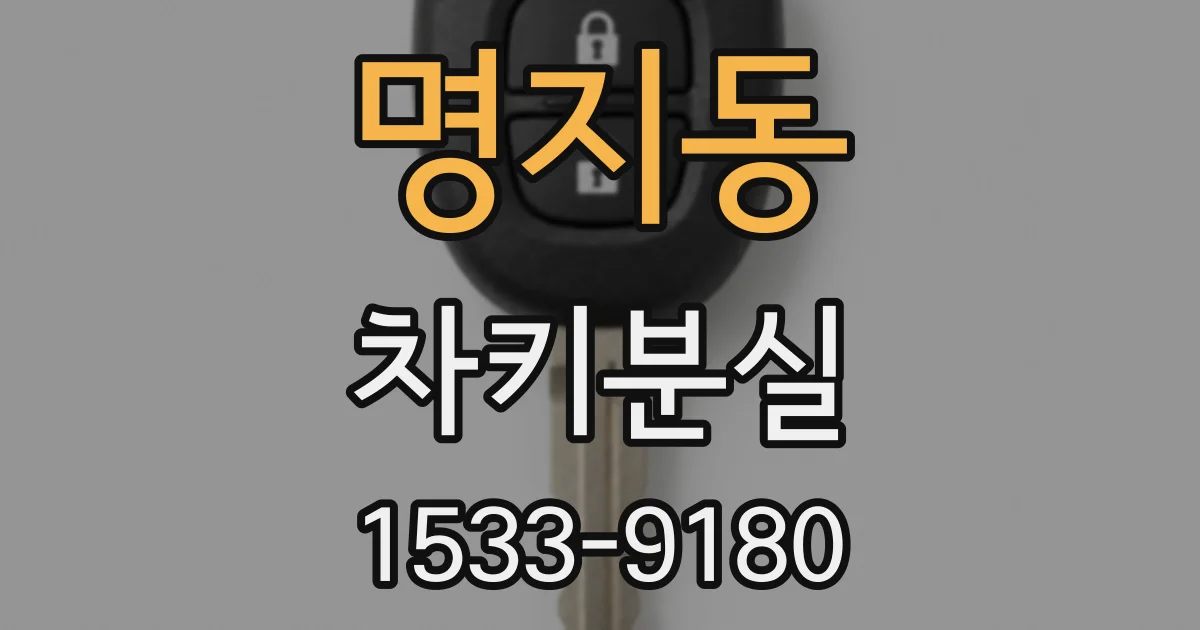 명지동 차키분실