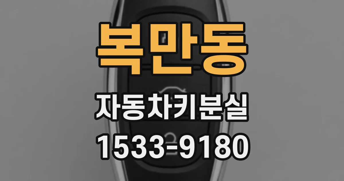 복만동 자동차키분실