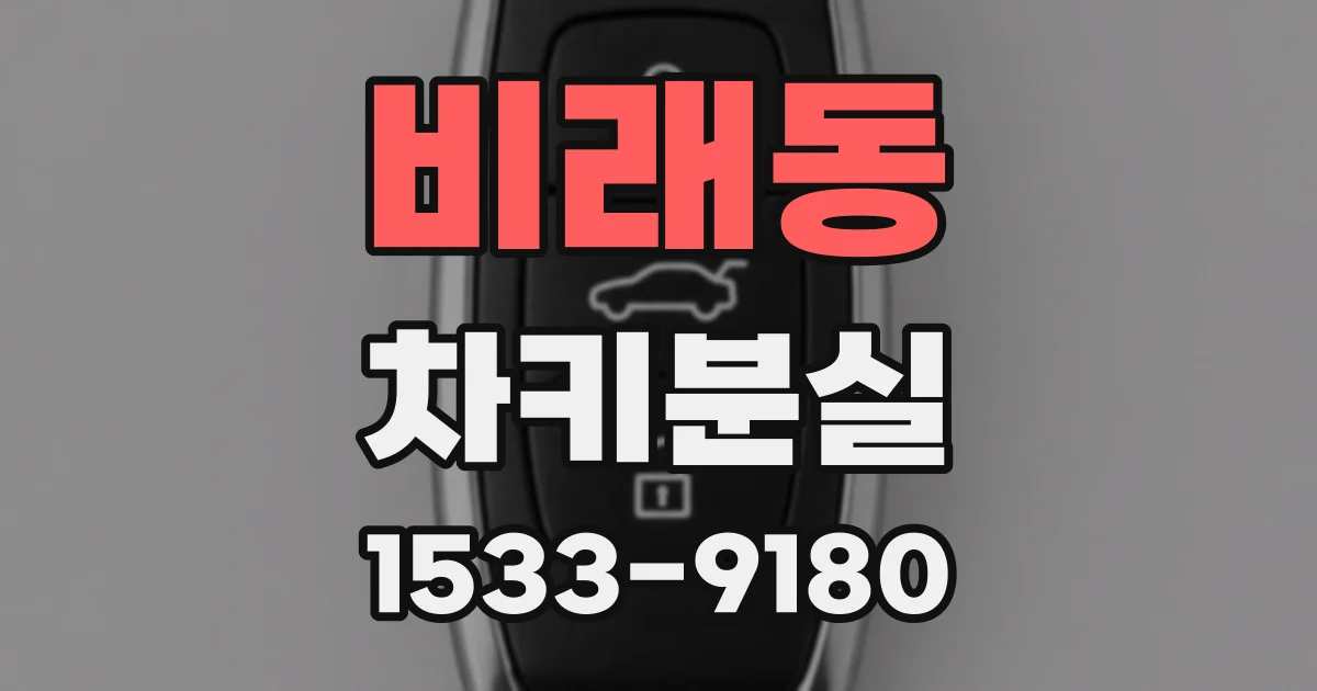 비래동 차키분실