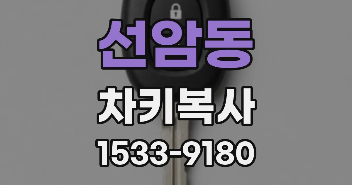선암동 차키복사