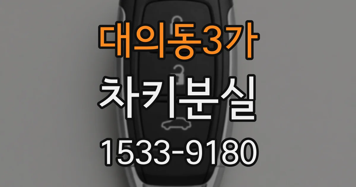 대의동3가 차키분실