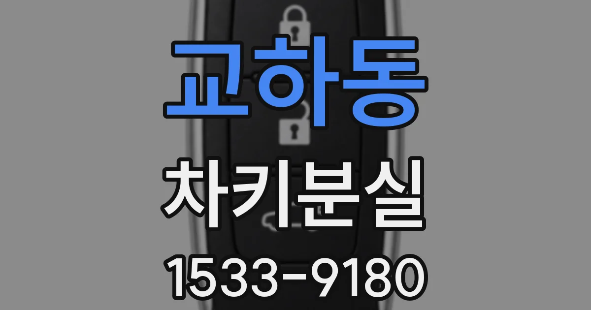 교하동 차키분실