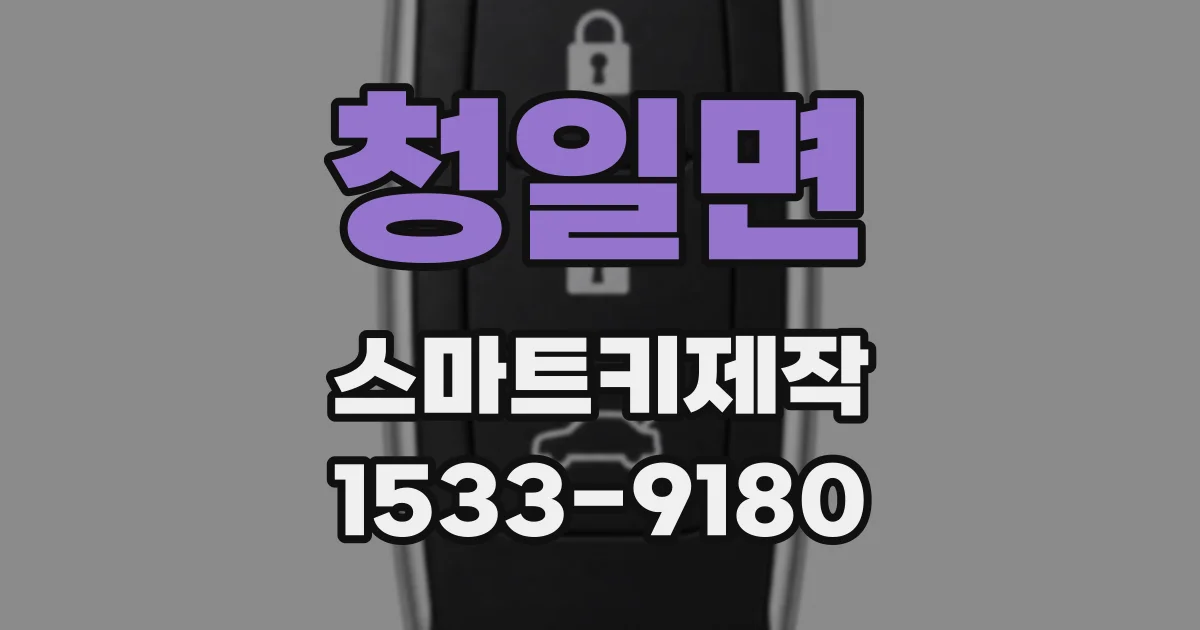 청일면 스마트키제작